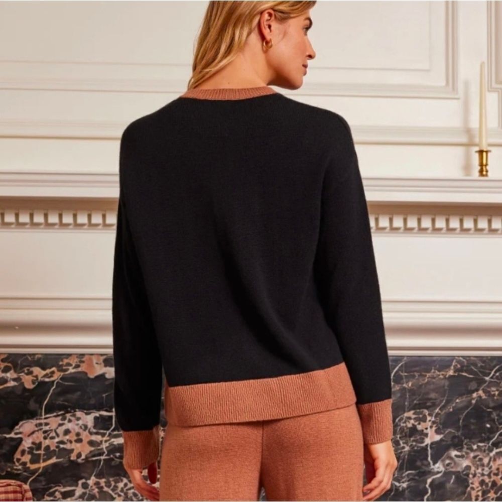 Summersalt The Luxe Cashmere Blend Button Crewneck Medium| - Picture 2 of 8